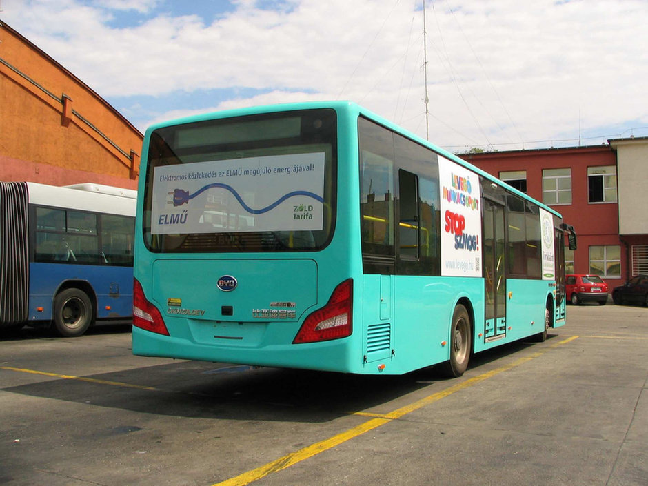 BYD elektromos busz Budapesten (fotó: BKV)